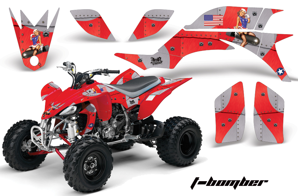 Yamaha YFZ450 04-08 Graphics TBomber Red